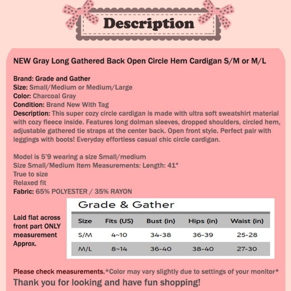 Gray Long Gathered Back Open Circle Hem Cardigan - Picture 8 of 8